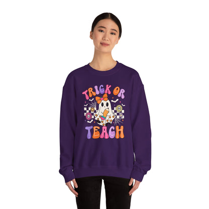 Trick or Teach Halloween Unisex Heavy Blend™ Crewneck Sweatshirt