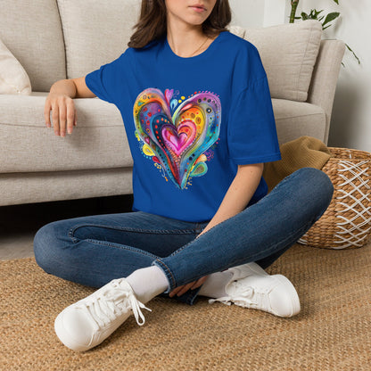 Unisex Watercolor Heart Softstyle T-Shirt