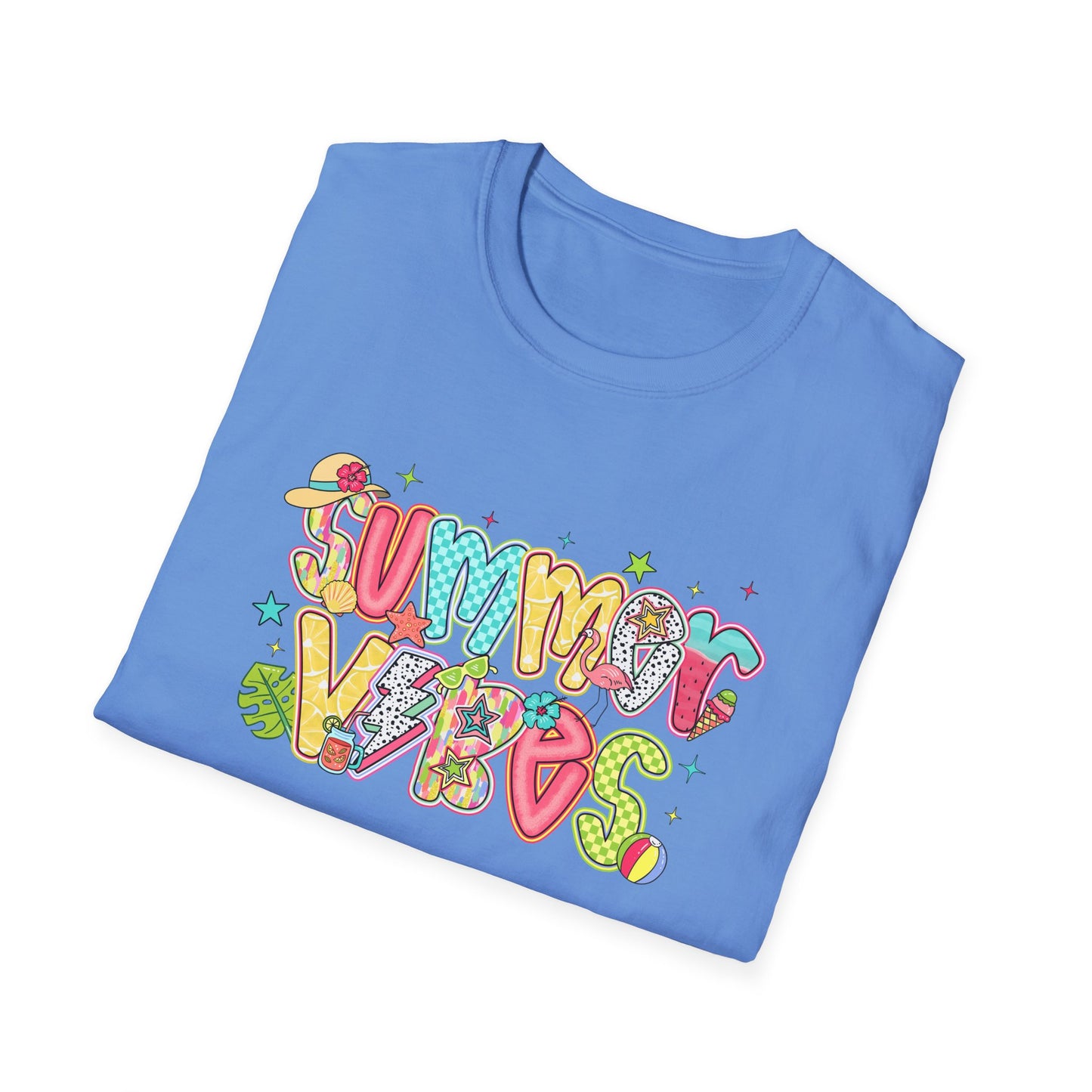 Colorful Summer Vibes Unisex Softstyle T-Shirt
