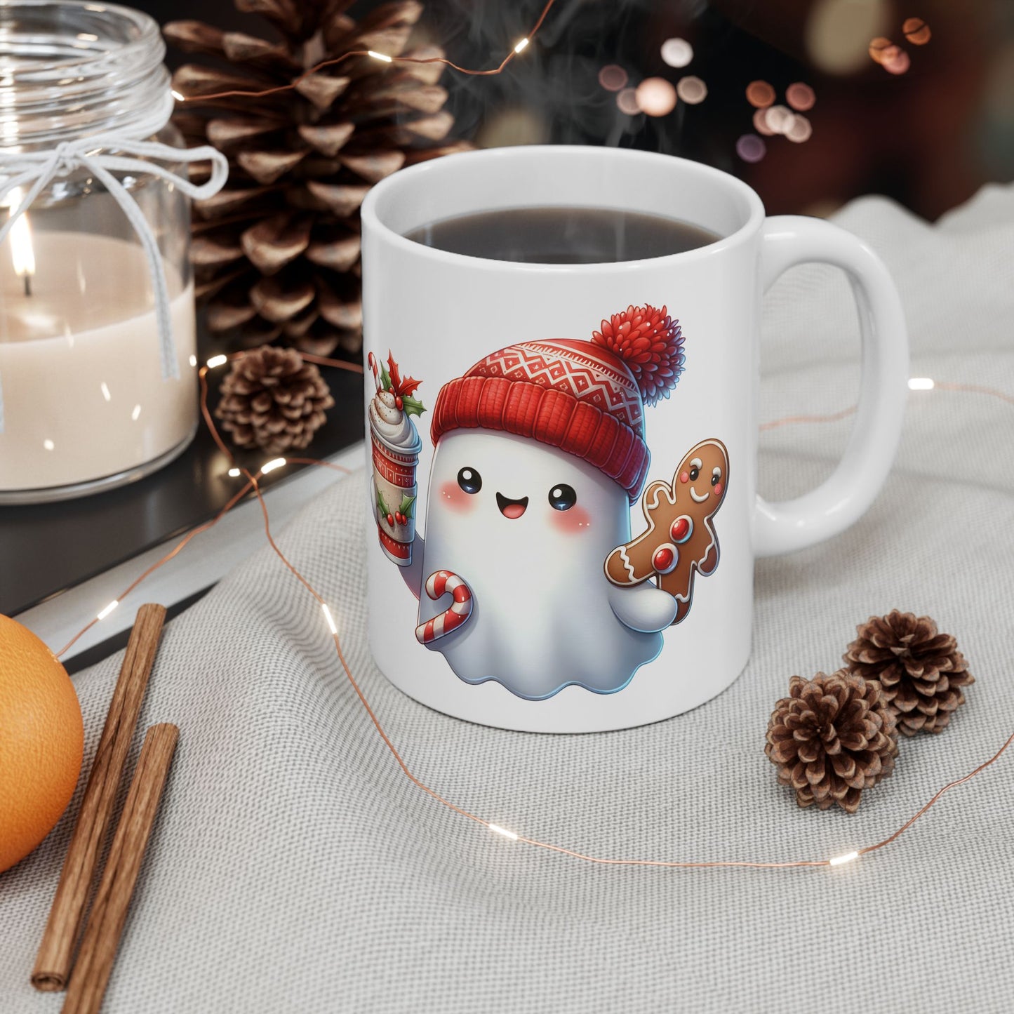 Christmas Ghost Ceramic Mug