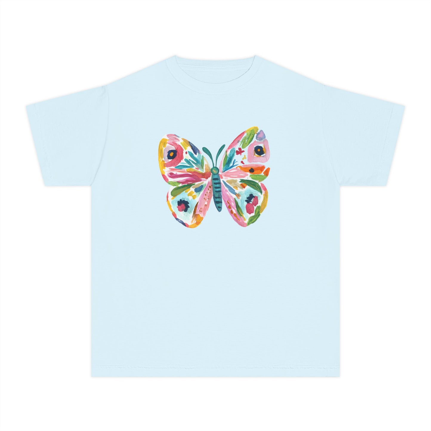 Youth Watercolor Butterfly Graphic Tee