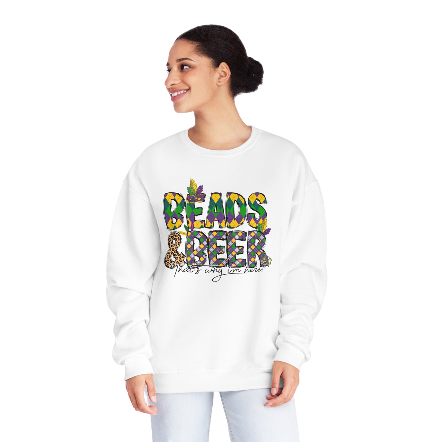 Mardi Gras Beads Sweatshirt