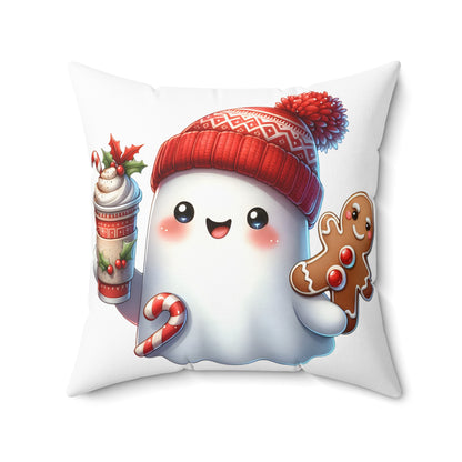 Christmas Ghost Square Pillow