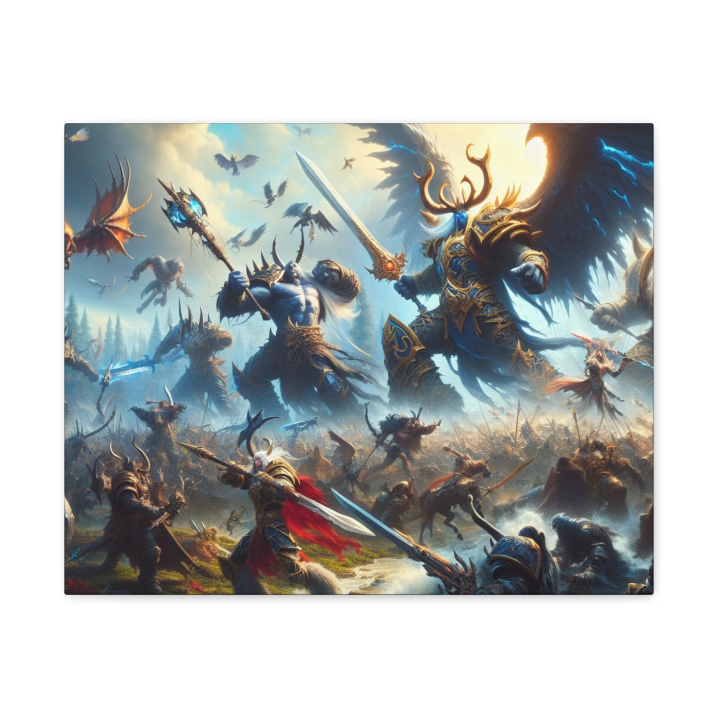 Epic DnD Battle Canvas Wall Art