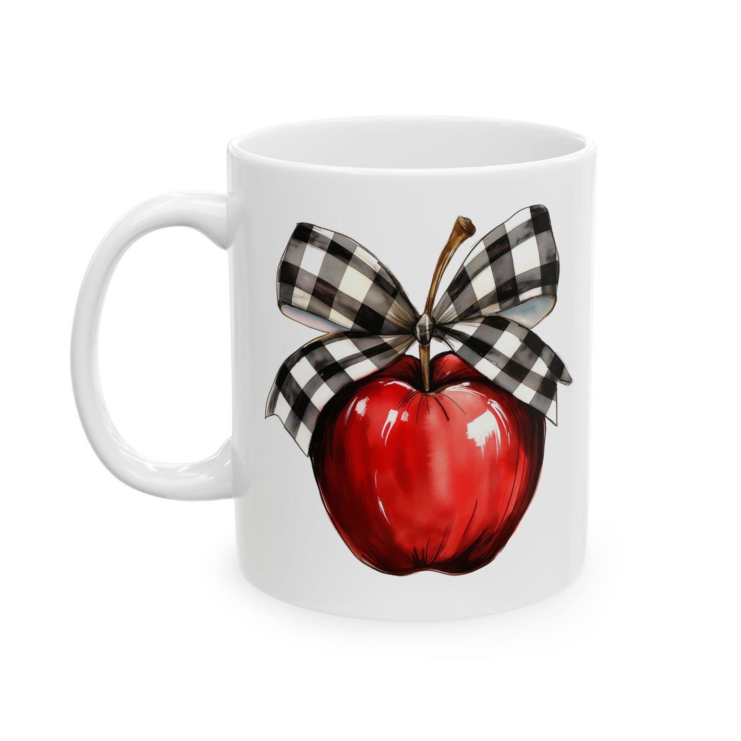 Coquette Teacher Apple Ceramic Mug, (11oz, 15oz)