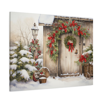 Christmas Door Matte Canvas