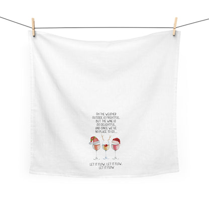 Funny Christmas WineTea Towel