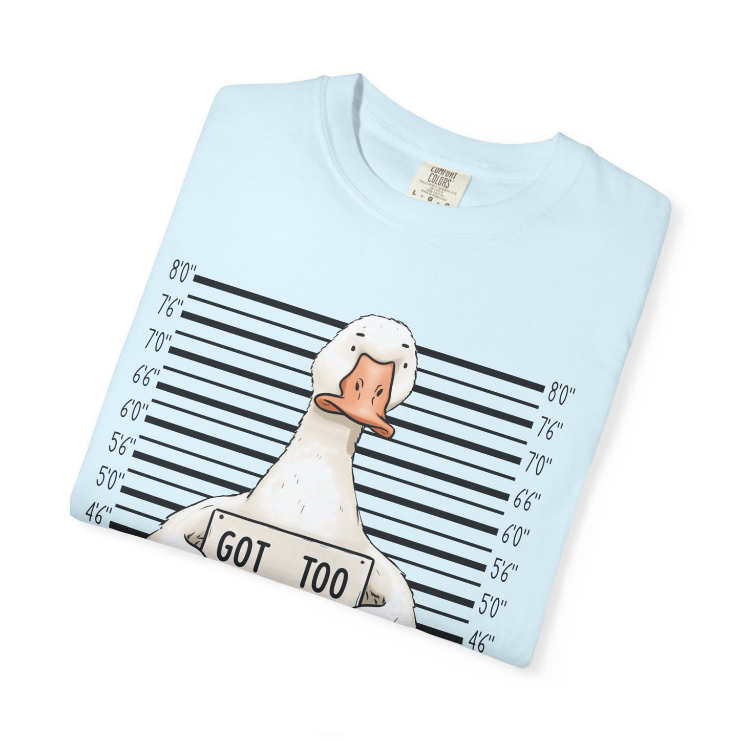 Funny Goose T-Shirt — 'Got Too Silly' Mugshot Graphic Tee