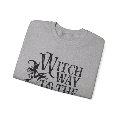 Witch Way to the Wine Halloween Sweatshirt