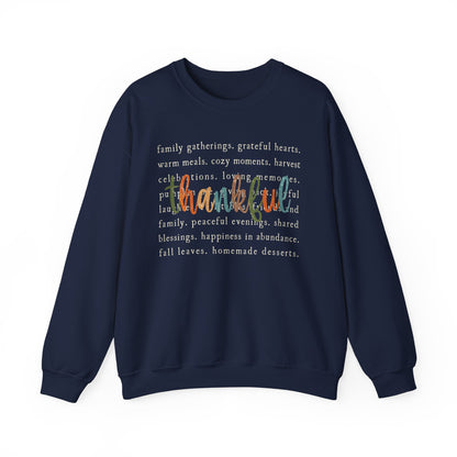 Thanksgiving Thankful Unisex Heavy Blend™ Crewneck Sweatshirt