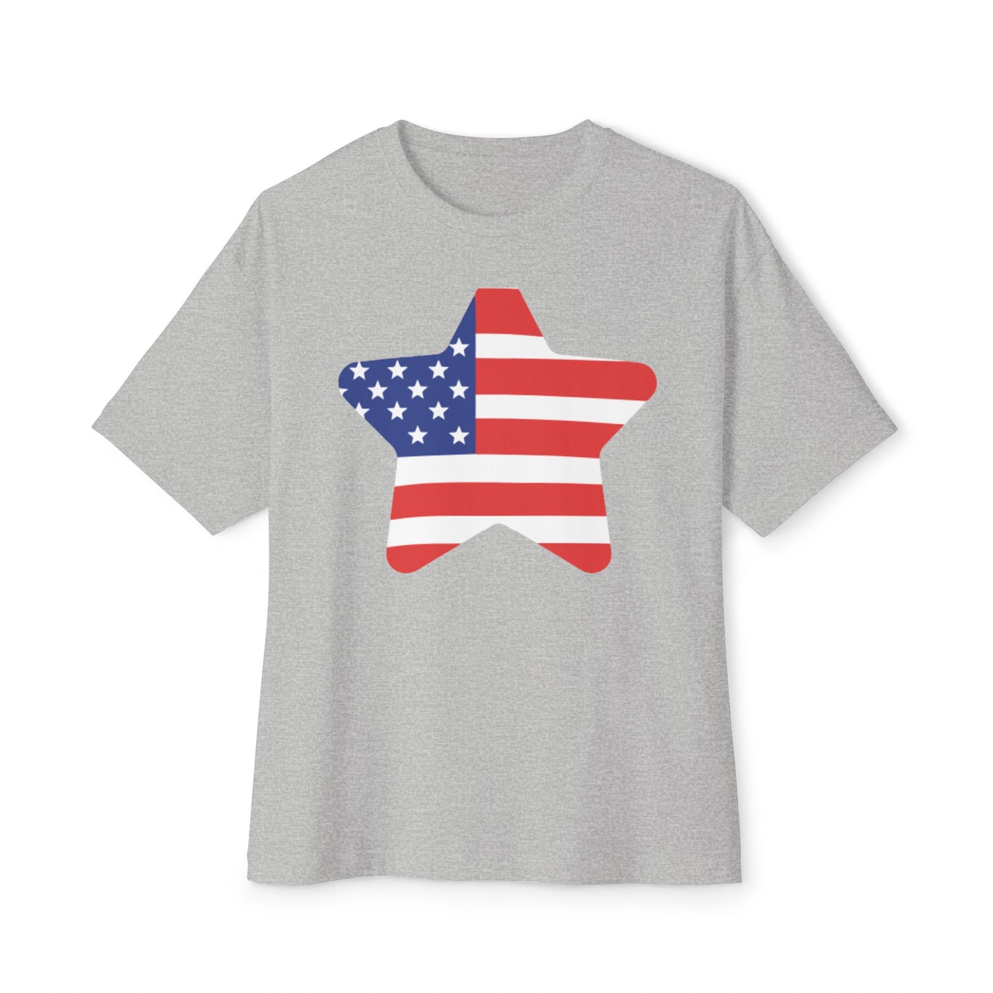 Stars and Stripes 4th of July Unisex Oversized Boxy Tee