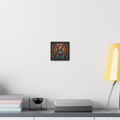 Faux Stained Glass Virgin Mary Canvas Gallery Wraps