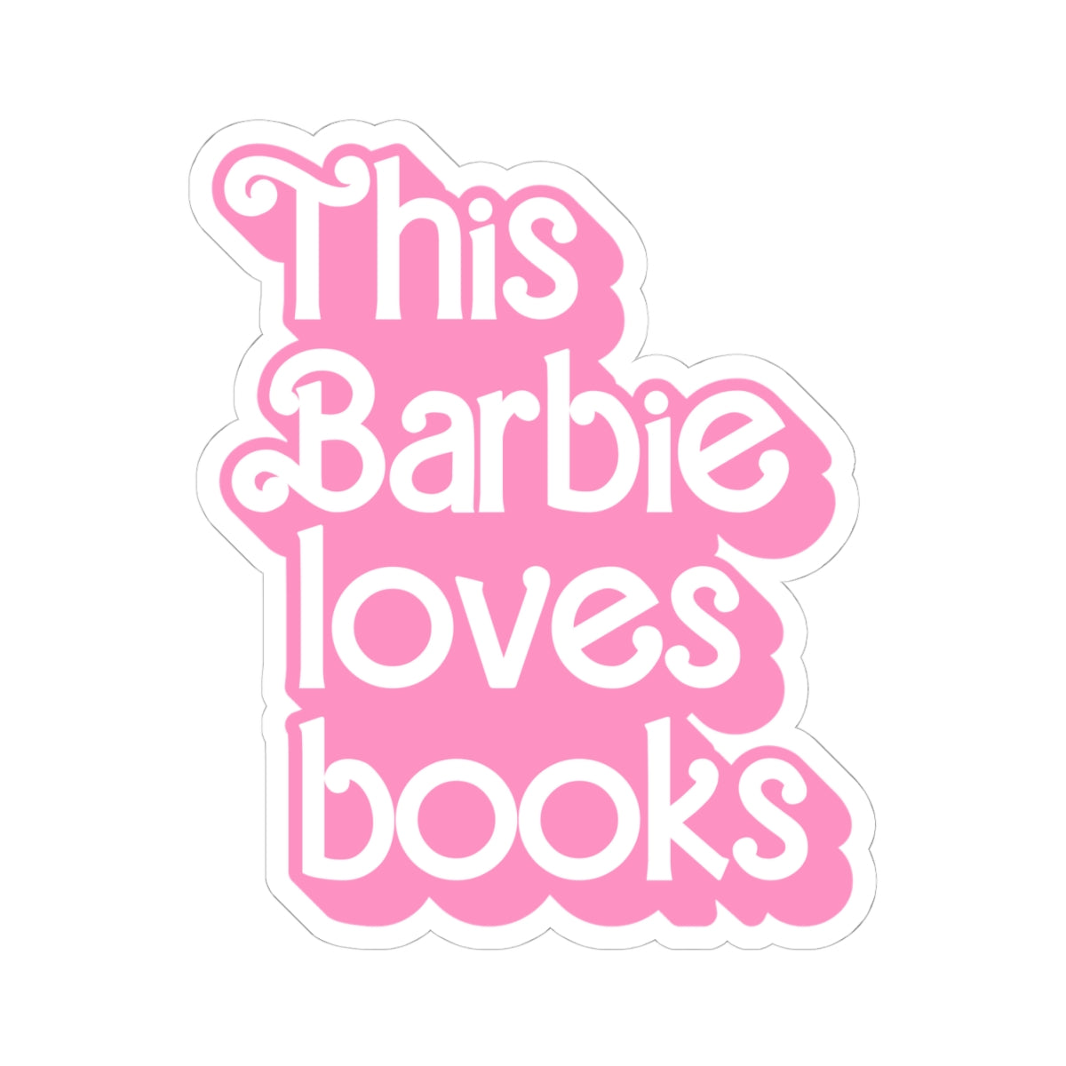 Pink Barbie Loves Books Stickers