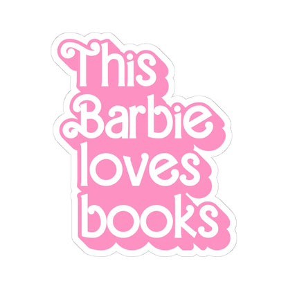Pink Barbie Loves Books Stickers