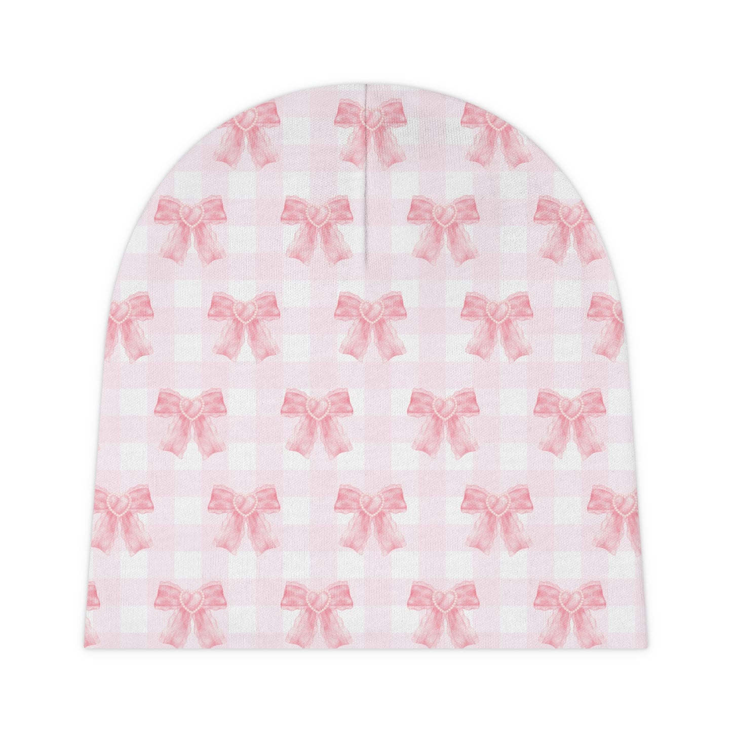 Coquette Pink Bow Baby Girl Beanie