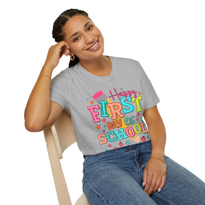 Happy First Day of School Unisex Softstyle T-Shirt