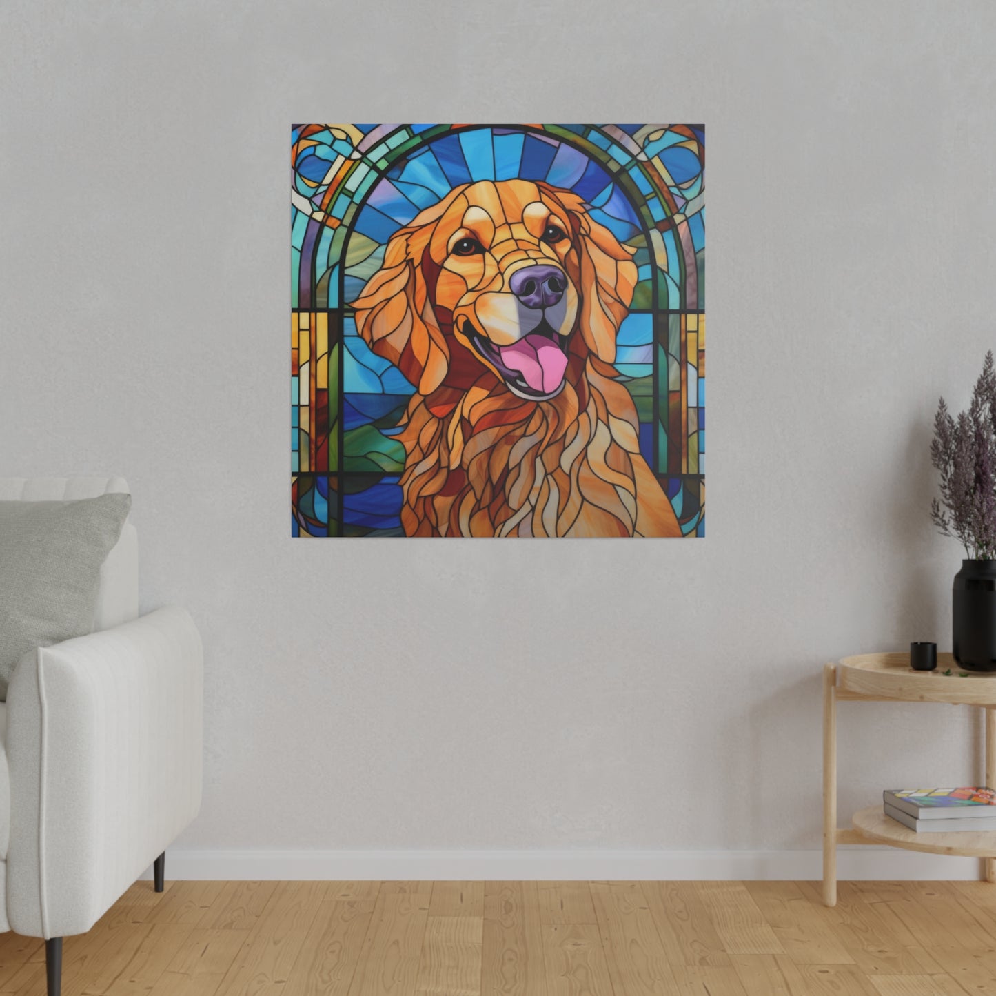 Golden Retriever Wall Art Matte Canvas