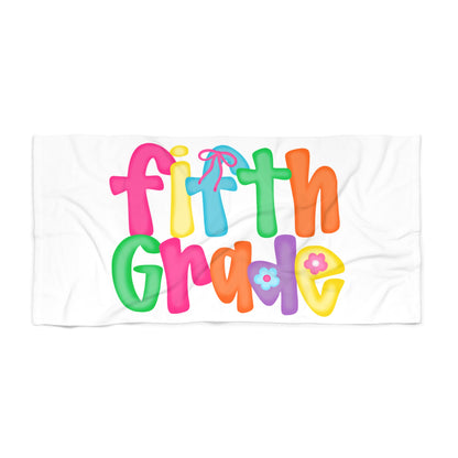 Colorful Fifth Grade Beach Towel