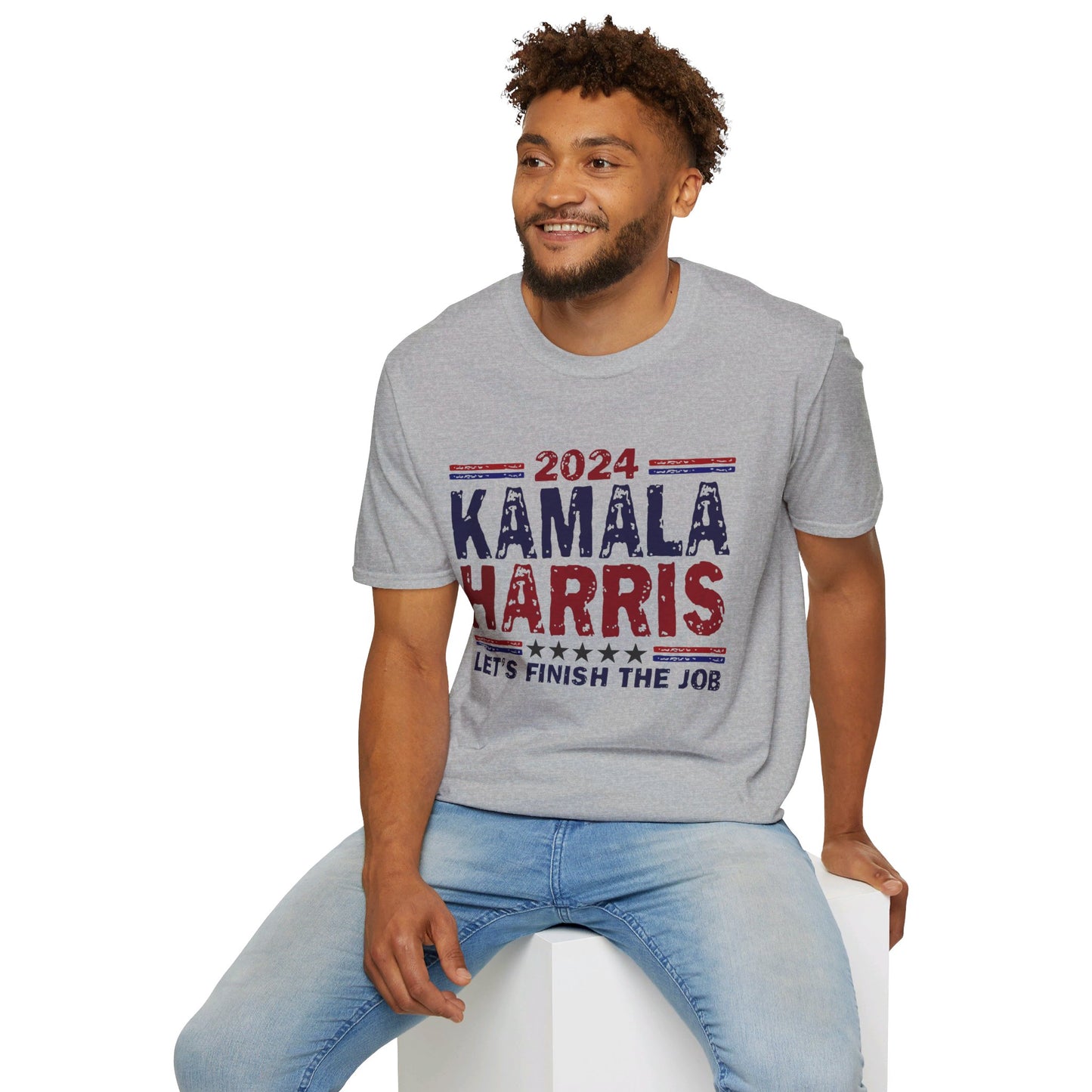 Kamala Harris Let's Finish the Job Softstyle T-Shirt