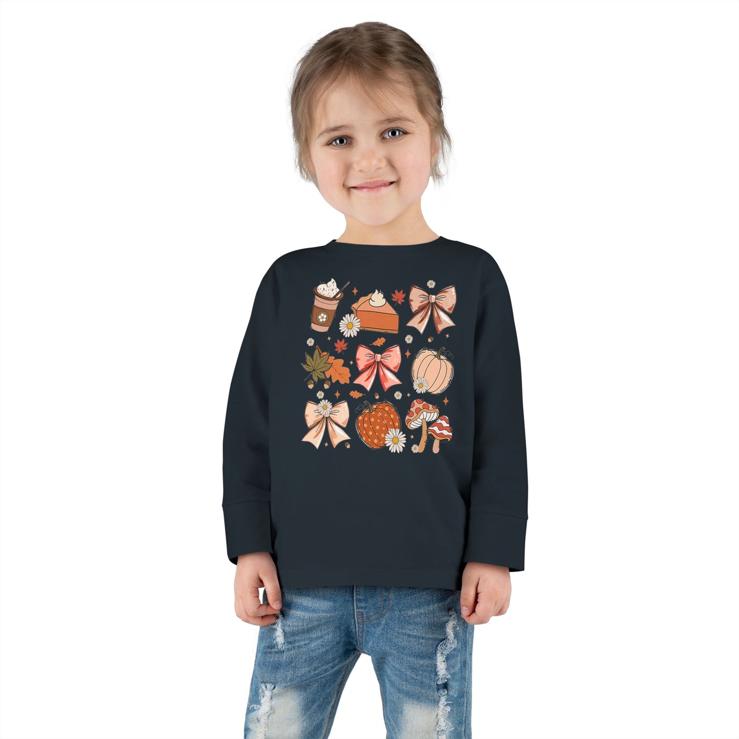 Fall Vibes CoquetteToddler Long Sleeve Tee