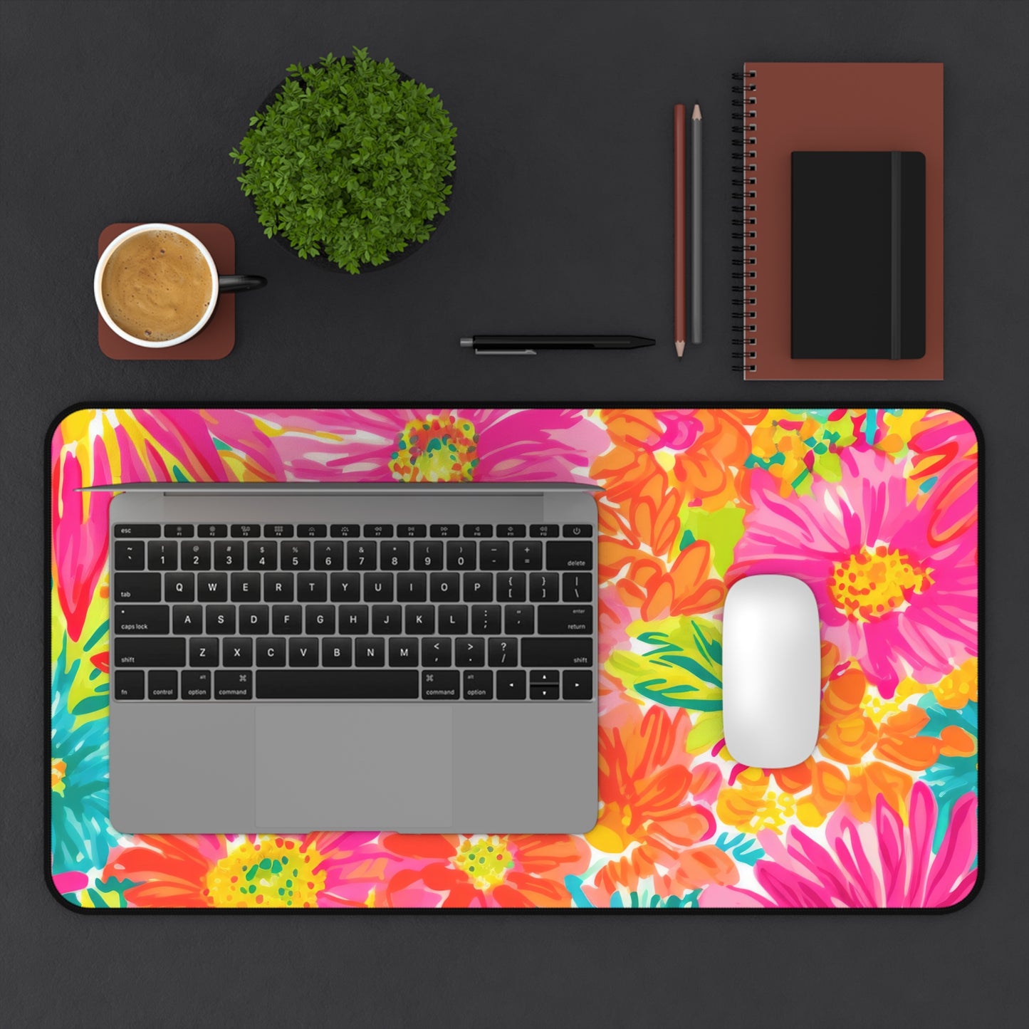 Bright Floral Girl Desk Mat