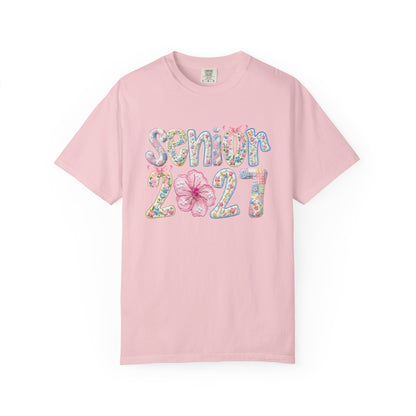 Senior 2027 Floral Graduation T-Shirt