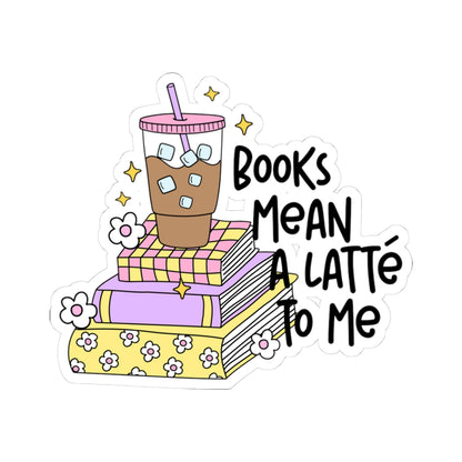 Cute Coffee & Books Kiss-Cut Stickers