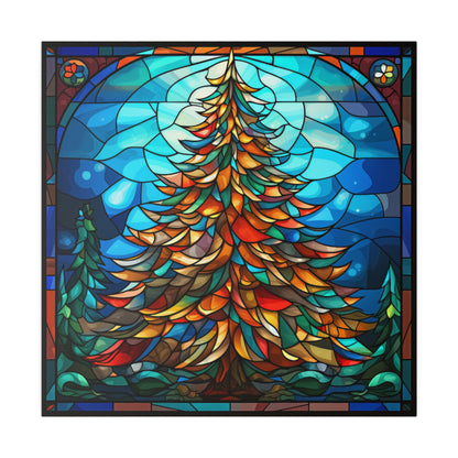 Stained Glass Christmas Canvas