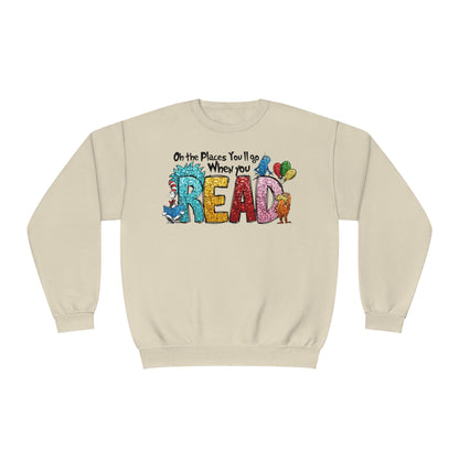 Dr. Seuss Oh the Places You Will Read Sweatshirt