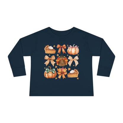 Coquette Thanksgiving Toddler Long Sleeve Tee