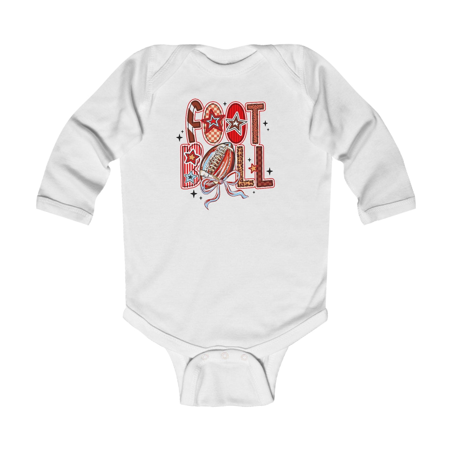 Adorable Infant Fall Football Long Sleeve Onesie