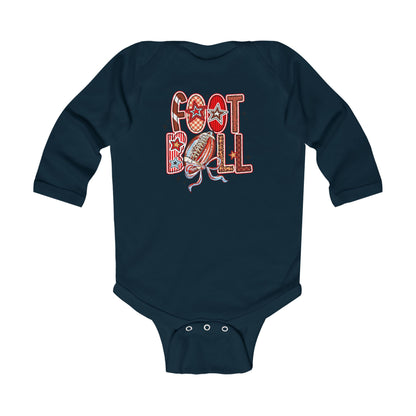 Adorable Infant Fall Football Long Sleeve Onesie