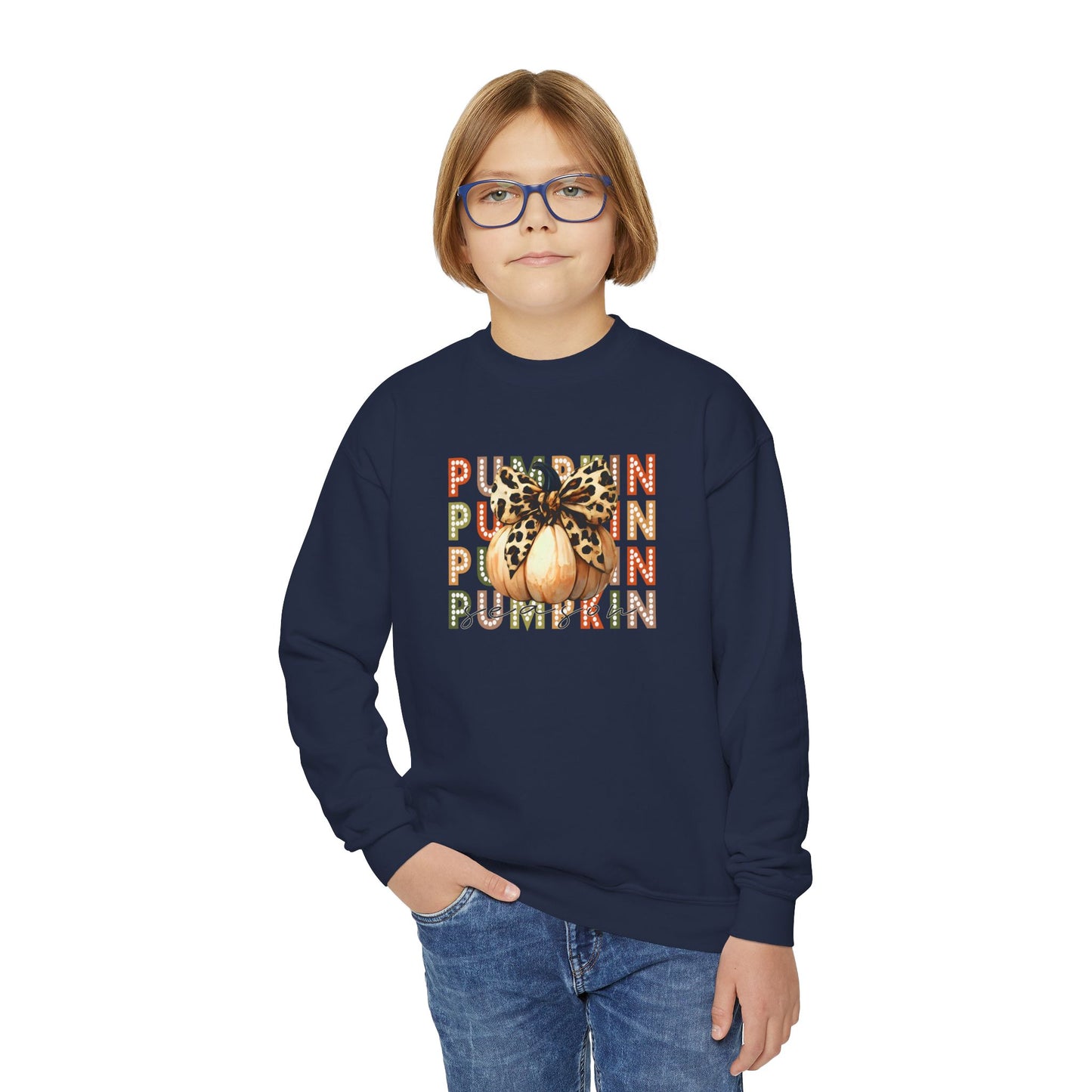 Pumpkin Season Youth Crewneck Sweatshirt