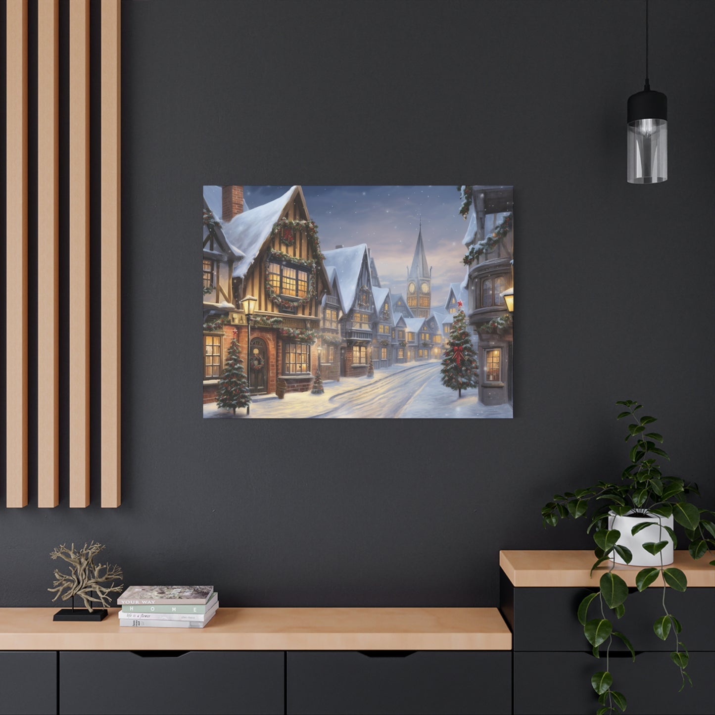 Christmas Village Canvas Art