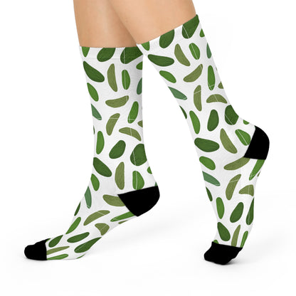 Funny Pickle Print Cushioned Crew Socks