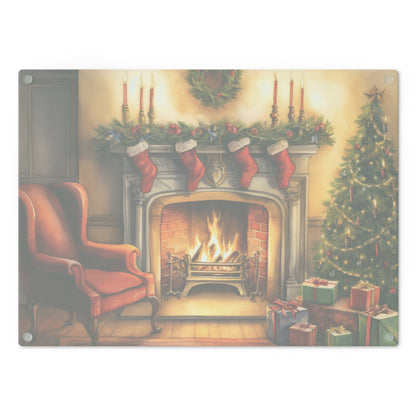 Christmas Hearth Cutting Board