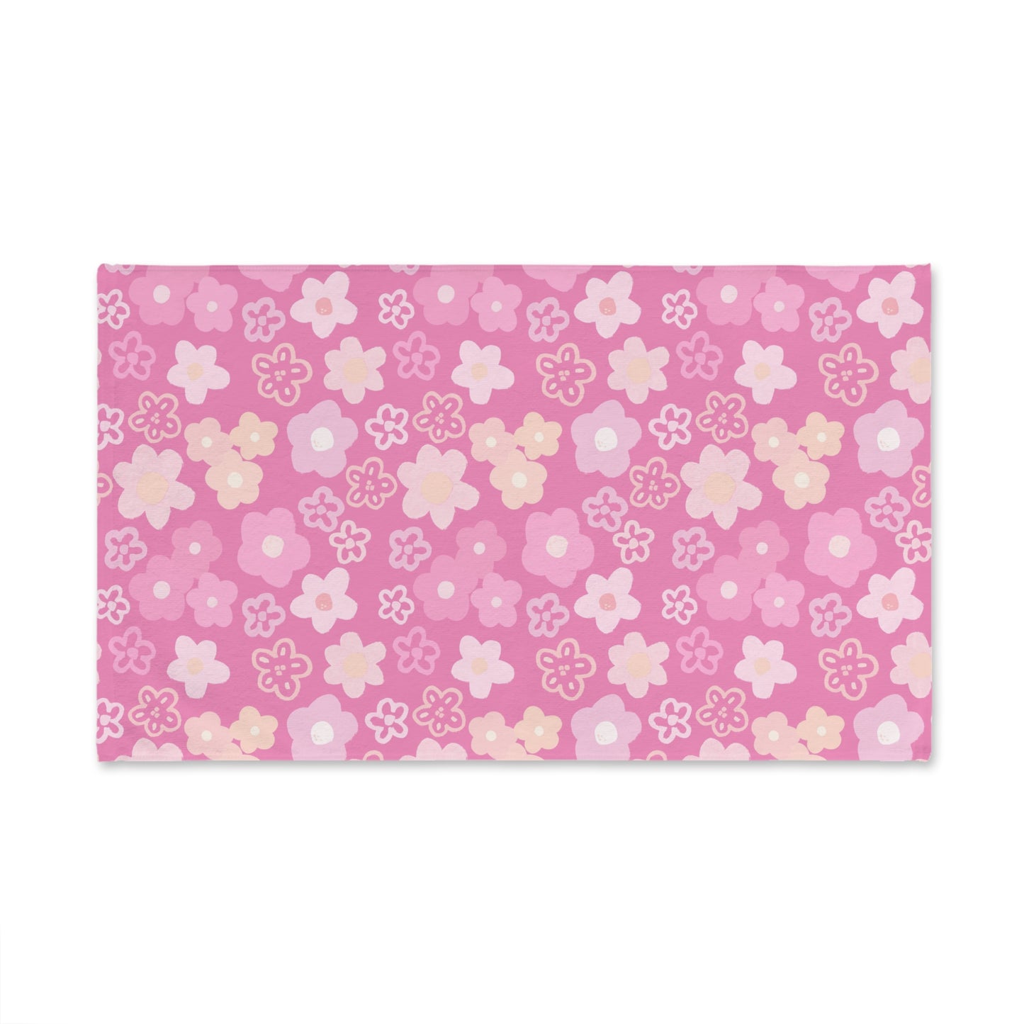 Pink Flowers Coquette Hand Towel