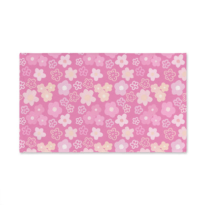 Pink Flowers Coquette Hand Towel