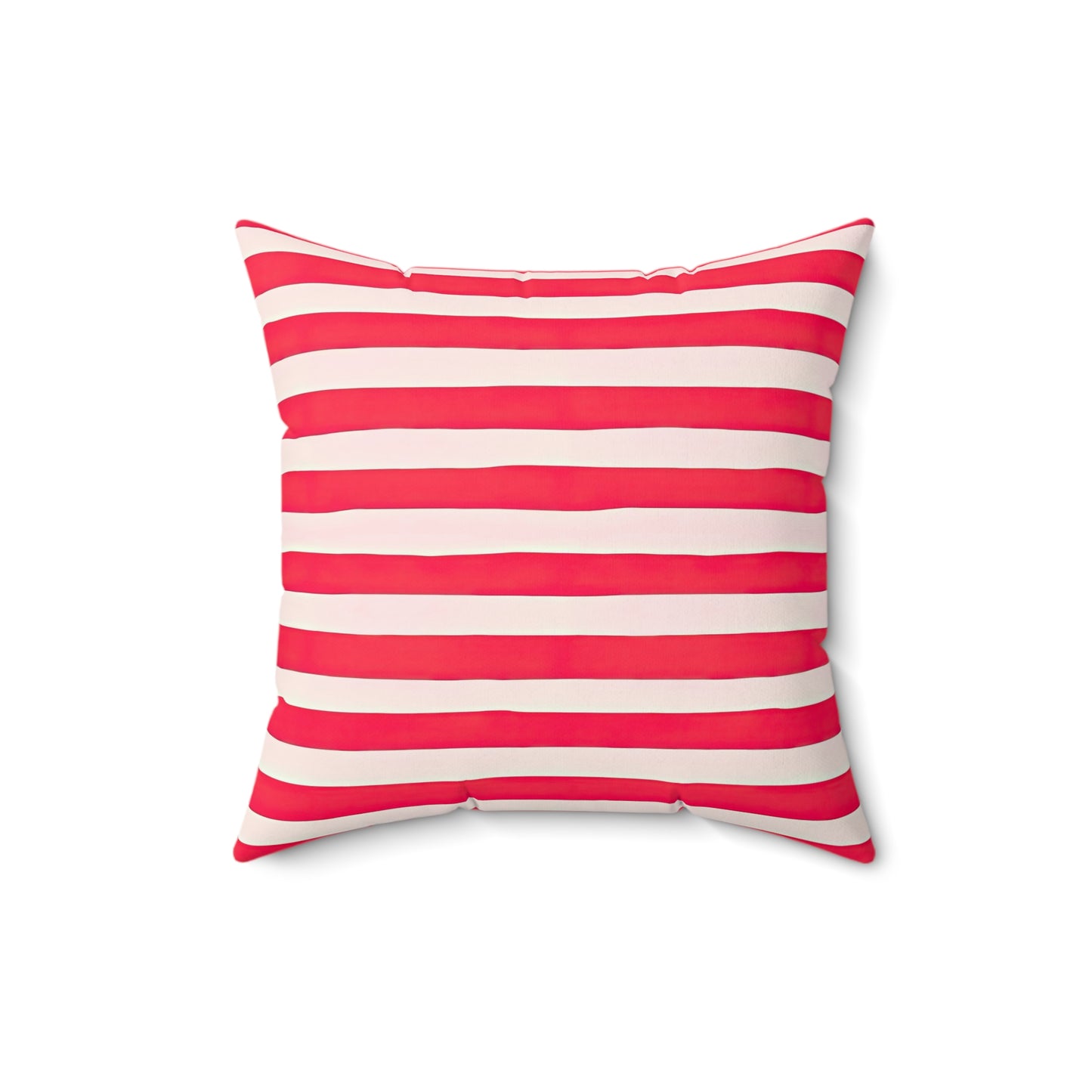 Red Heart and Stripes Throw Square Pillow