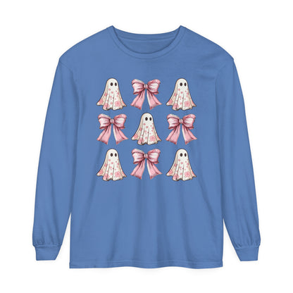 Coquette Pretty Ghost Halloween Long Sleeve T-Shirt