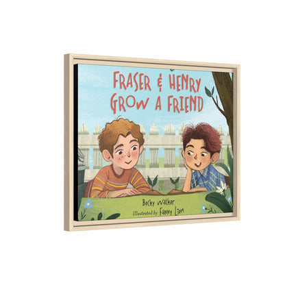 Framed Canvas Wall Art – Fraser & Henry Grow a Friend Children’s Book Illustration
