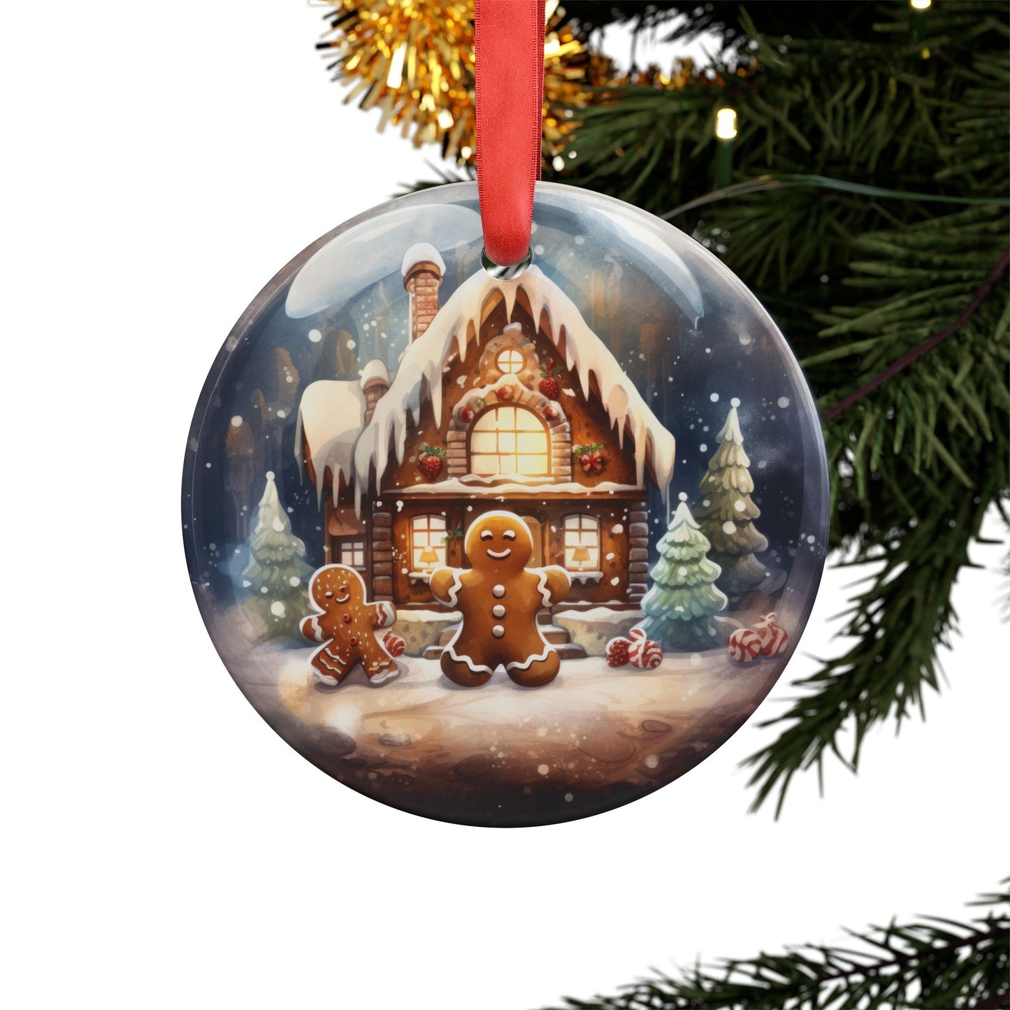 Gingerbread House Acrylic Ornament