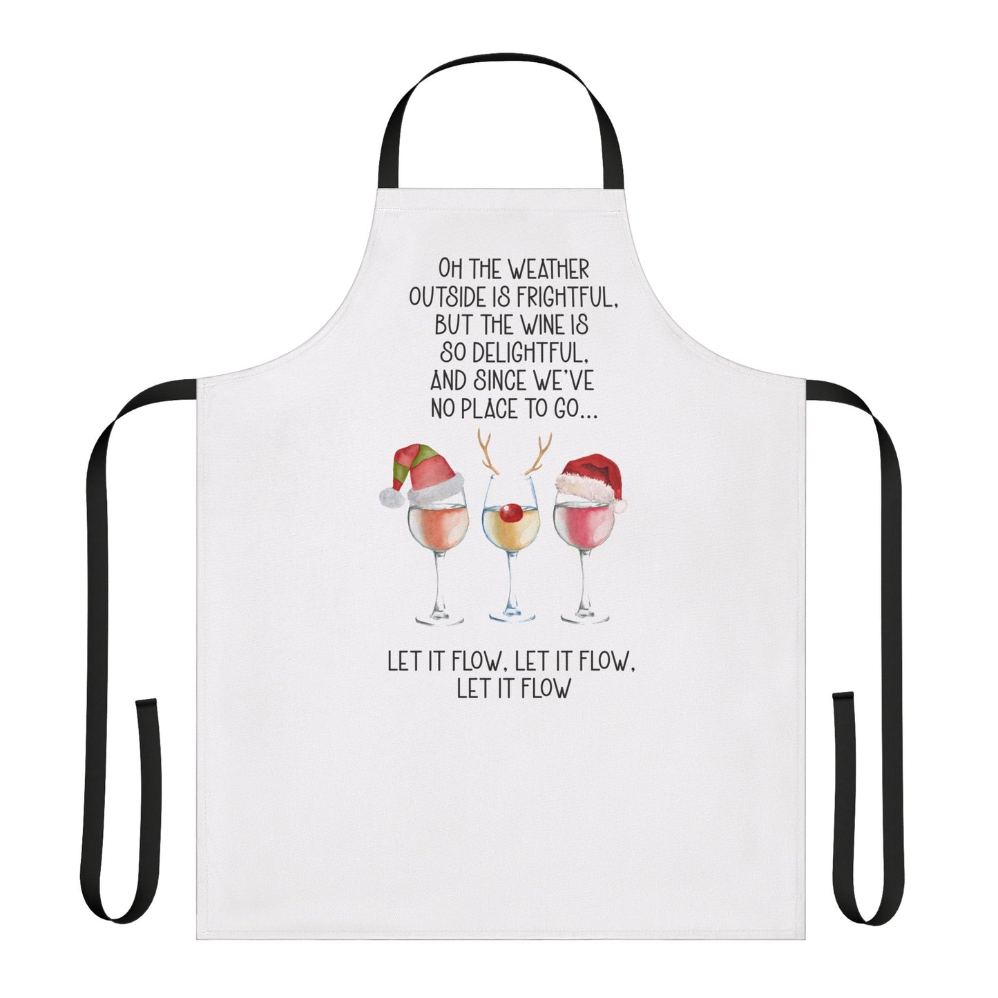 Let it Flow Christmas Wine Apron