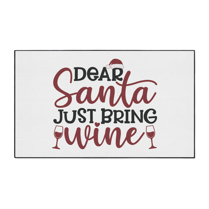 Dear Santa Just Bring Wine Heavy Duty Floor Mat