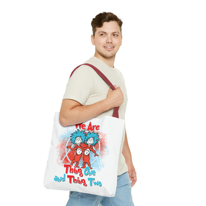 We Are Thing One and Thing Two Tote Bag (AOP)