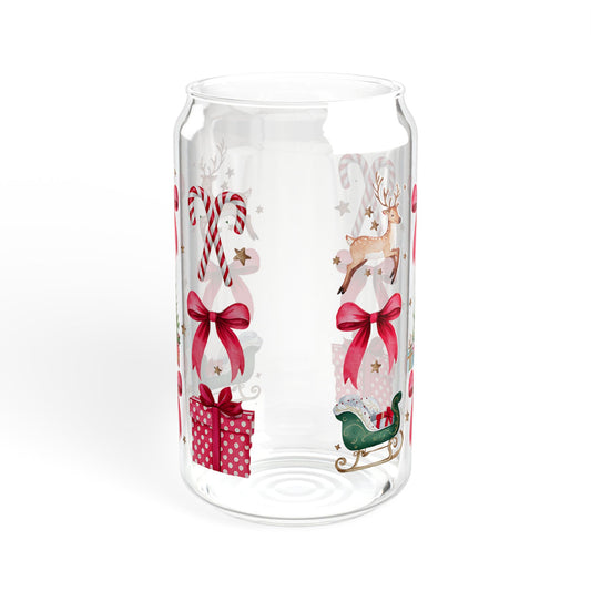 Coquette Christmas Sipper Glass, 16oz