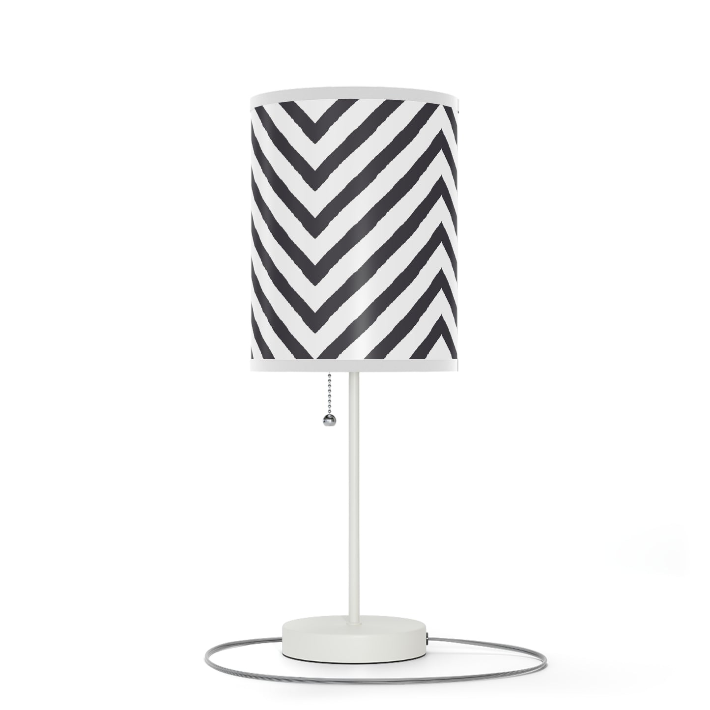 Black and White Striped Lamp