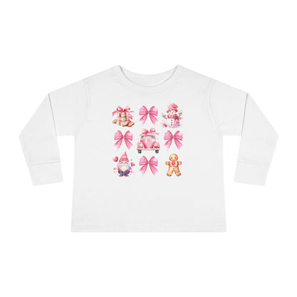 Holiday Coquette Toddler Long Sleeve Tee