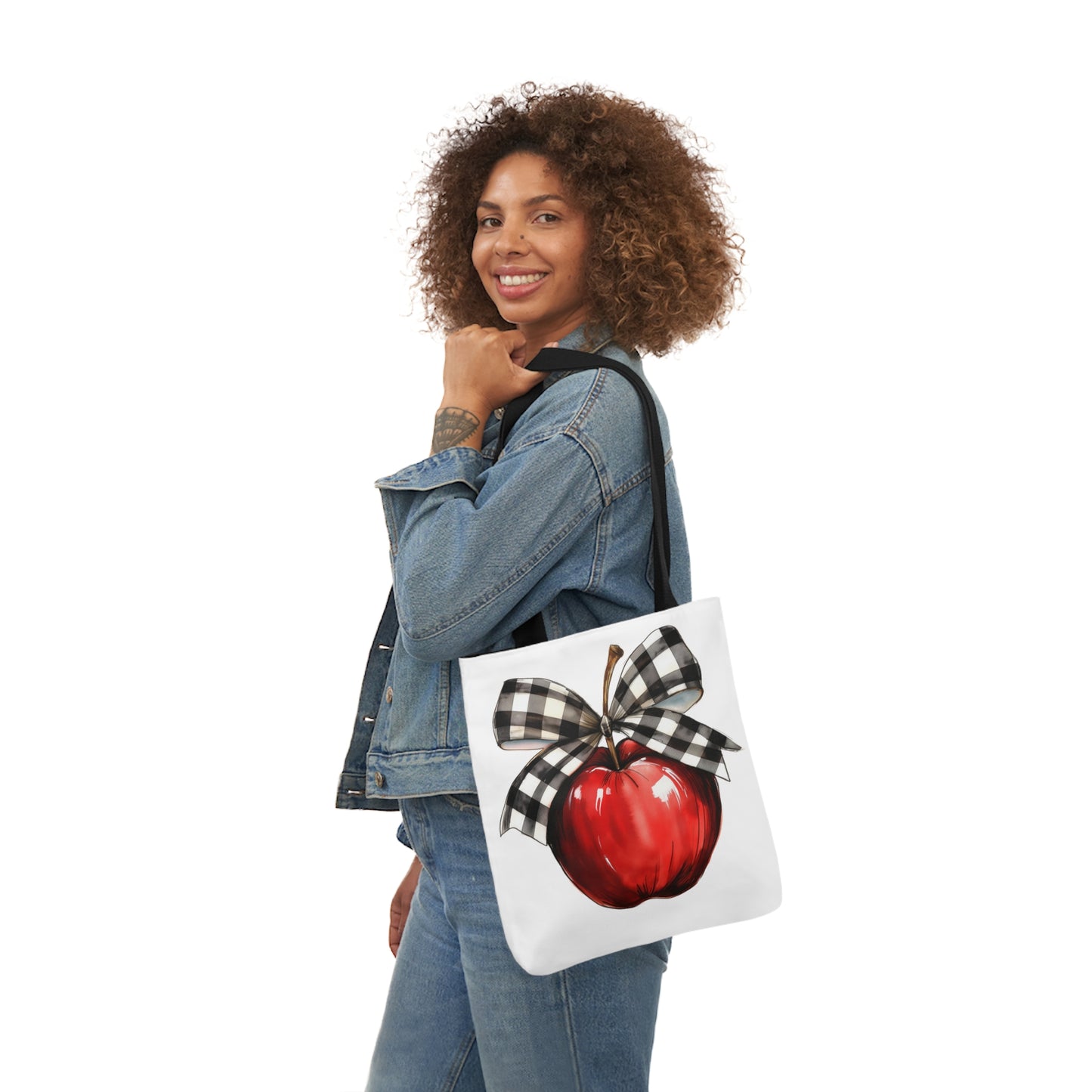 Teacher Apple Canvas Tote Bag