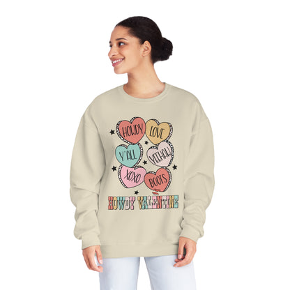 Howdy Valentine Conversational Hearts Sweatshirt